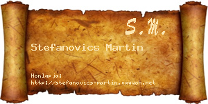 Stefanovics Martin névjegykártya